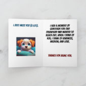 Trieste Puppy Denken aan jou Kaart (Binnen)