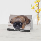 Trieste puppy! Ik mis je Kaart! Kaart (Gele Bloem)