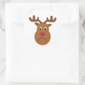 Trieste rendieren kerst ronde Sticker, glanzend Ronde Sticker (Tas)