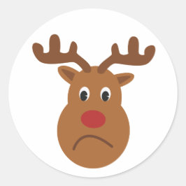 Trieste rendieren kerst ronde Sticker, glanzend Sticker