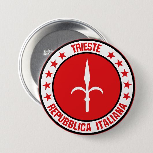 Trieste Ronde Button 7,6 Cm (Voorkant /achterkant)