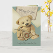 Trieste  teddybeer kaart (Gele Bloem)