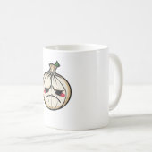 Trieste ui met frons gezicht T-shirt Koffiemok (Voorkant rechts)