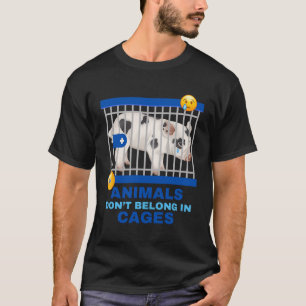 Trieste varkens horen niet in kooien zonder wreedh t-shirt
