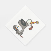 Trieste verjaardag Cartoon met cupcake Servet (Hoek)