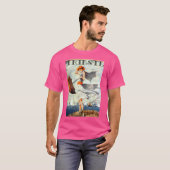 Trieste Vintage Travel Poster T-shirt (Voorkant volledig)