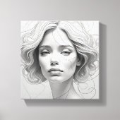 trieste vrouw canvas afdruk (Voorkant)