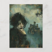 Trieste vrouw in het kasteel briefkaart (Voorkant)
