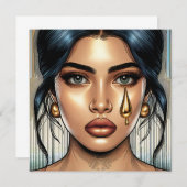  trieste vrouw met gouden scheur (Voorkant / Achterkant)