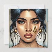 trieste vrouw met gouden scheur (Voorkant)