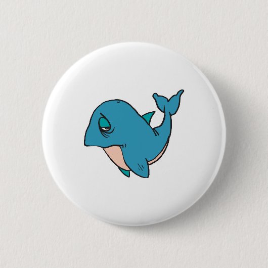 trieste walvis ronde button 5,7 cm (Voorkant)