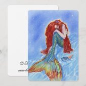 trieste zeemeermin onderwatervlakte notaris bedankkaart (Voorkant / Achterkant)