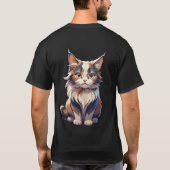Trifecta: bruine, zwarte en witte katten t-shirt (Achterkant)