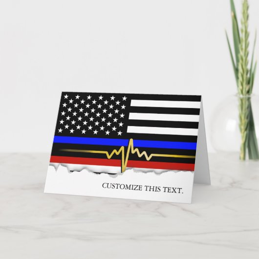 Trifecta-vlag voor overheidsdiensten| kaart (Voorkant)