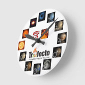 Trifecto-wandklok Ronde Klok (Hoek)