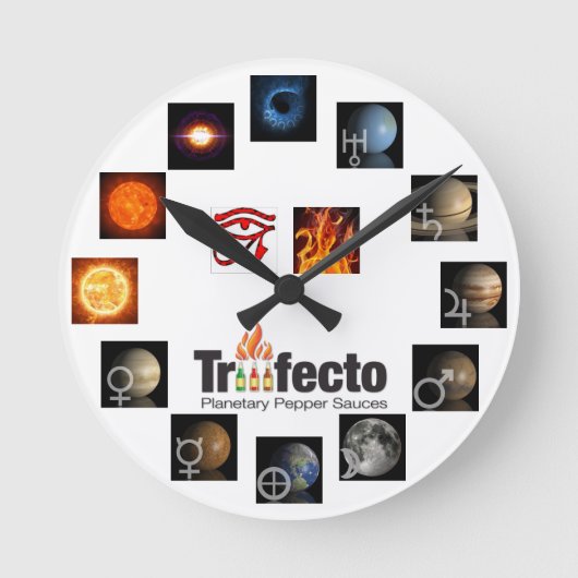 Trifecto-wandklok Ronde Klok (Voorkant)