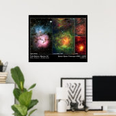 Trifid Nebula (Messier 20) - Spitzer Telescope Poster (Thuiskantoor)