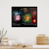 Trifid Nebula (Messier 20) - Spitzer Telescope Poster (Keuken)