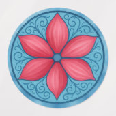 Triflor bloem sticker blad (Design 2)