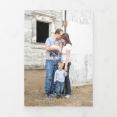 Trifold 4 Foto Evergreen Tree Waterverf Kaart (Cover)