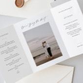 Trifold Bewaar de Datum Uitnodiging met Foto