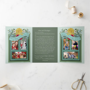 Trifold Onderzeeër "Zeeen en Groeten" Fotokaart Drieluik Wenskaart