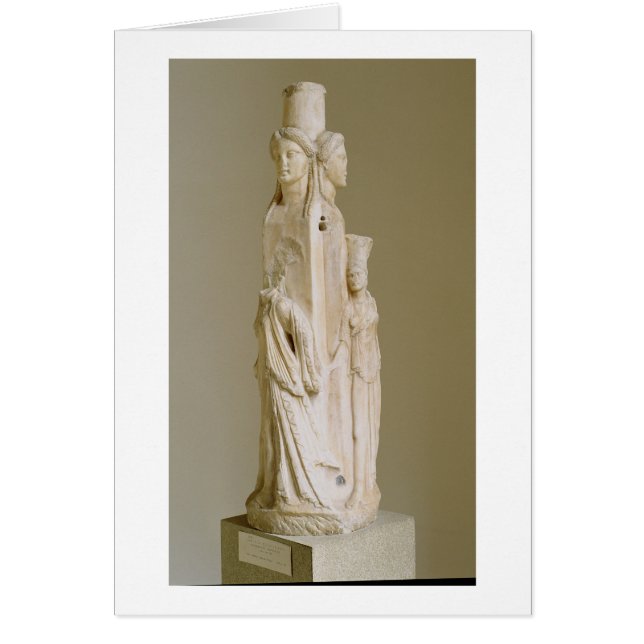 Triform Herm van Hecate, marmer sculptuur, attisch (Voorkant)