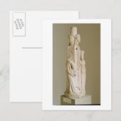 Triform Herm van Hecate, marmer sculptuur, attisch Briefkaart (Voorkant / Achterkant)