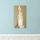 Triform Herm van Hecate, marmer sculptuur, attisch Canvas Afdruk (Insitu (Houten vloer))