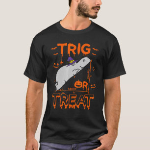 Trig of Treat Hippopotamus Wiskunde Teacher Costum T-shirt