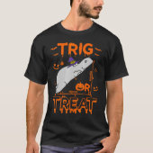 Trig of Treat Hippopotamus Wiskunde Teacher Costum T-shirt (Voorkant)
