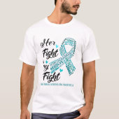 Trigeminal Neuralgia Awareness Haar Fight is my Fi T-shirt (Voorkant)