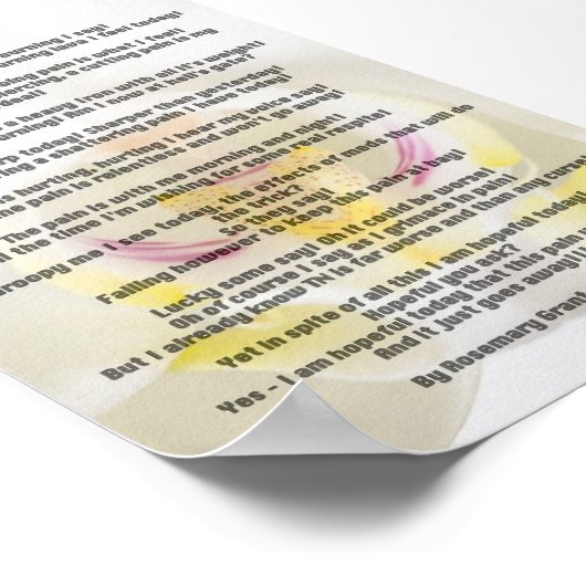 Trigeminal Neuralgia Poem door Rosemary Grant Poster (Hoek)