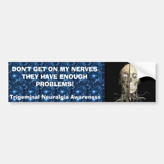 Trigeminale Neuralgia Awareness Bumpersticker (Voorkant)
