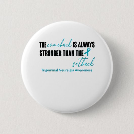Trigeminale Neuralgia Awareness Ribbon Support Gif Ronde Button 5,7 Cm (Voorkant)