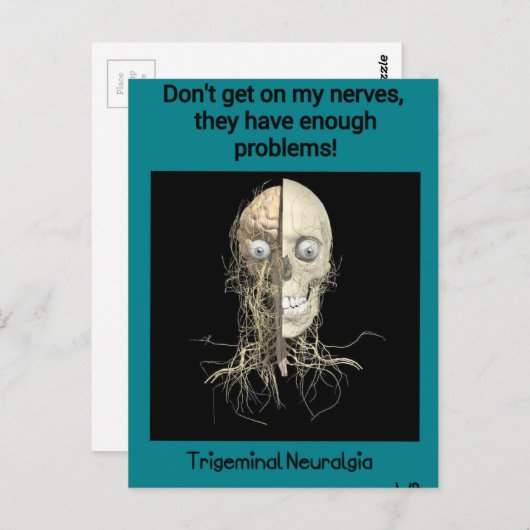 Trigeminale Neuralgie Bewustheid Briefkaart (Voorkant / Achterkant)