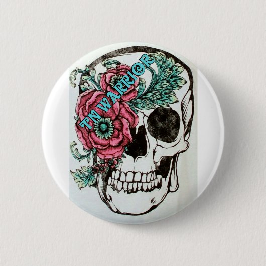 Trigeminale Neuralgie Bewustheid Ronde Button 5,7 Cm (Voorkant)