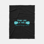 Trigeminale Neuralgie Bewustmakingsknuppel Fleece Deken (Voorkant)