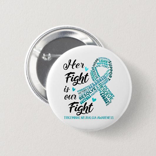 Trigeminale Neuralgie Haar strijd is onze strijd Ronde Button 5,7 Cm (Voorkant /achterkant)