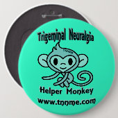 Trigeminale Neuralgie Helper apenpijn. Ronde Button 6,0 Cm (Voorkant /achterkant)