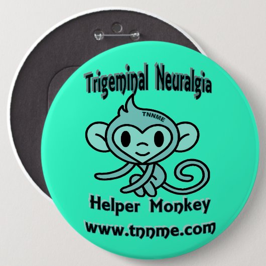 Trigeminale Neuralgie Helper apenpijn. Ronde Button 6,0 Cm (Voorkant /achterkant)
