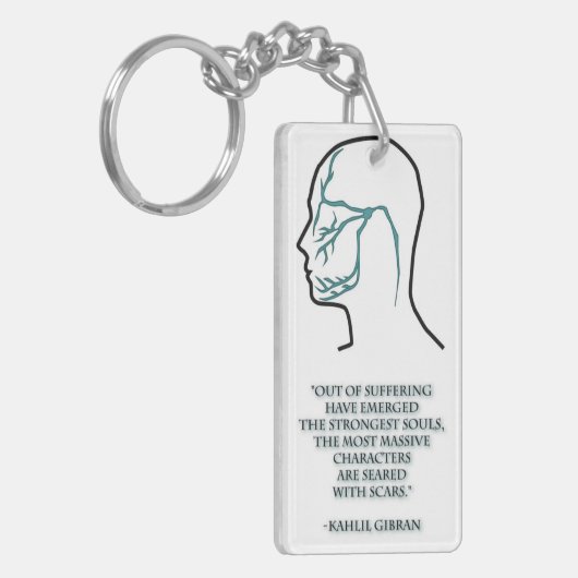 Trigeminale Neuralgie Nerve Distributie Sleutelhanger (Voorkant Links)