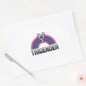 Trigender Pride Ovale Sticker (Envelop)