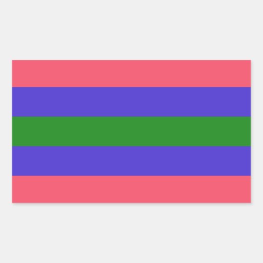 Trigender Pride Rechthoekige Sticker (Voorkant)