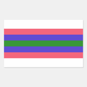 Trigender Pride Rechthoekige Sticker