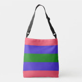 Trigender Pride Vlag Crossbody Tas (Achterkant)