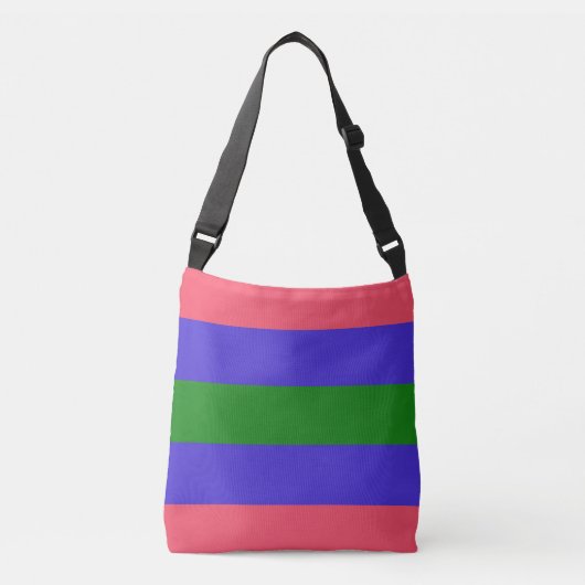Trigender Pride Vlag Crossbody Tas (Voorkant)