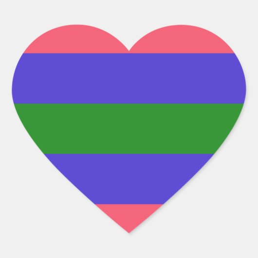 Trigender Pride Vlag Hart Sticker (Voorkant)
