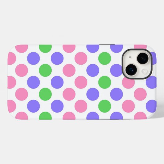 Trigender Pride Vlag Kleuren Polkadots Case-Mate iPhone Case (Achterkant (horizontaal))