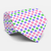 Trigender Pride Vlag Kleuren Polkadots Stropdas (Opgerold)